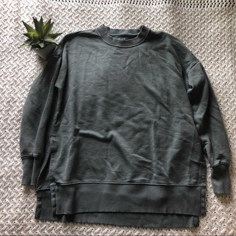 aerie green sweatshirt